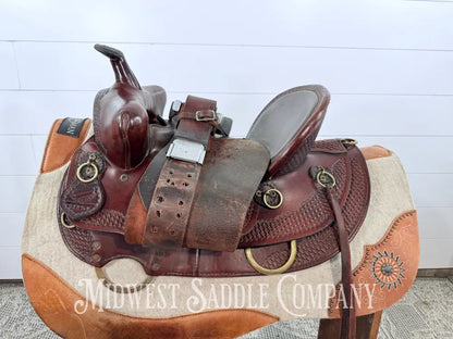 15’’ American Saddlery “The Mule Tamer” Western High Back Trail Saddle - 7” Gullet Western Saddle