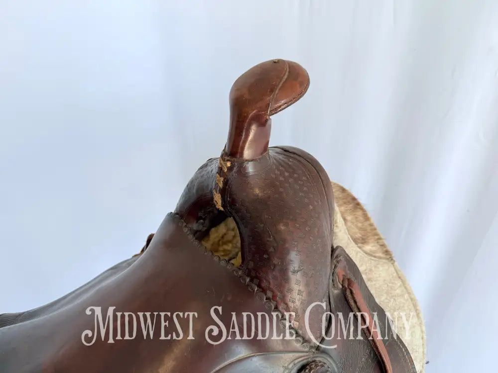 15” Antique Cowboy High Back Western Ranch Saddle