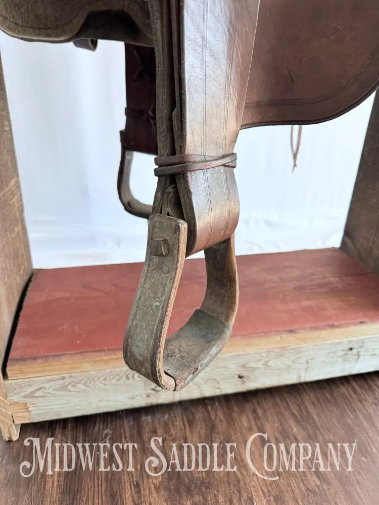 15” Antique Cowboy High Back Western Ranch Saddle