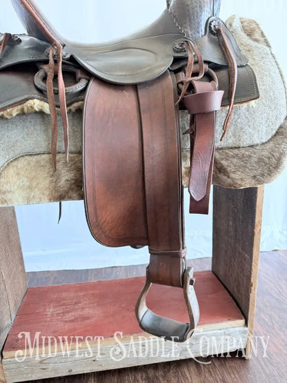 15” Antique Cowboy High Back Western Ranch Saddle