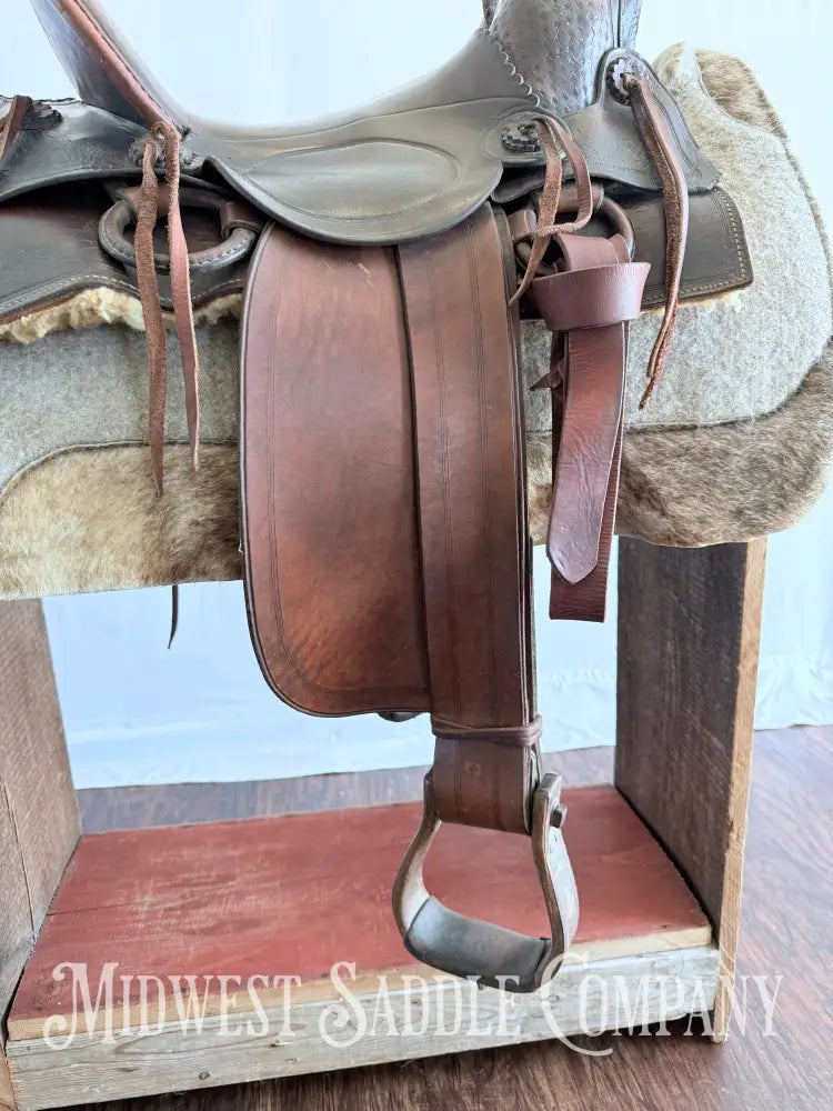 15” Antique Cowboy High Back Western Ranch Saddle