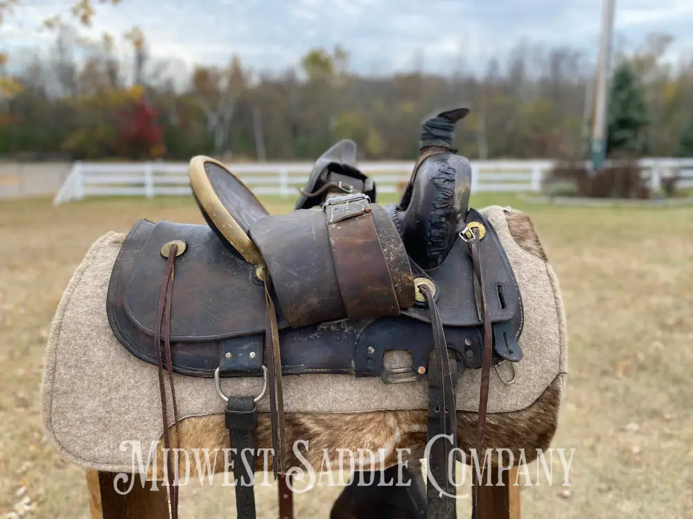 Antique Highback Western Saddle