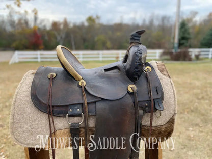 Antique Highback Western Saddle