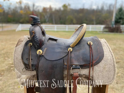 Antique Highback Western Saddle