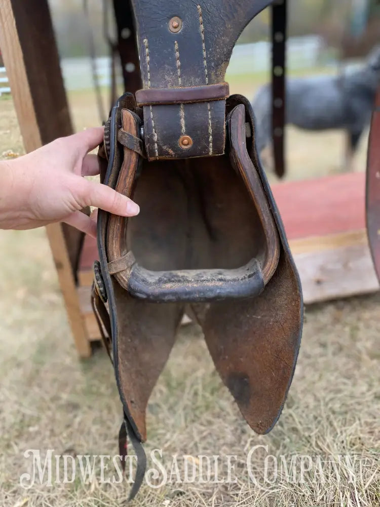 Antique Highback Western Saddle