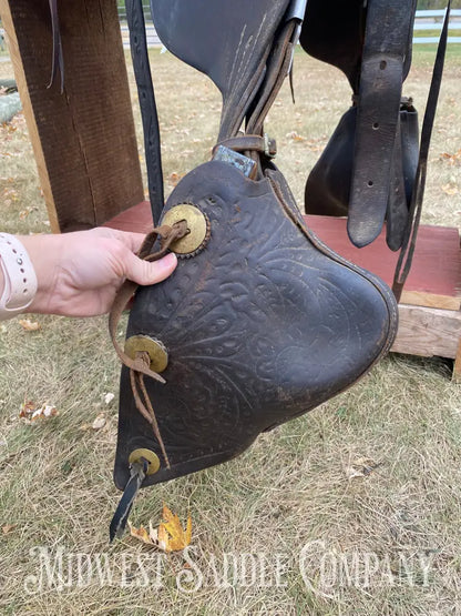 Antique Highback Western Saddle