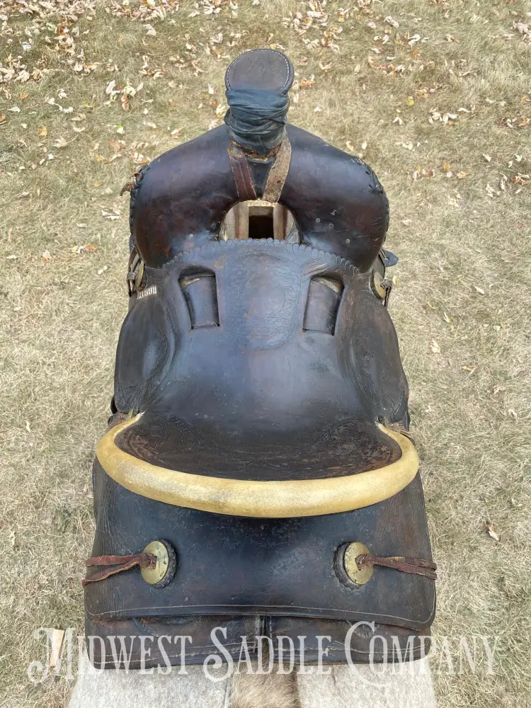 Antique Highback Western Saddle