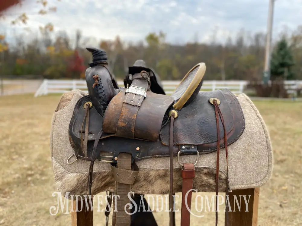 Antique Highback Western Saddle