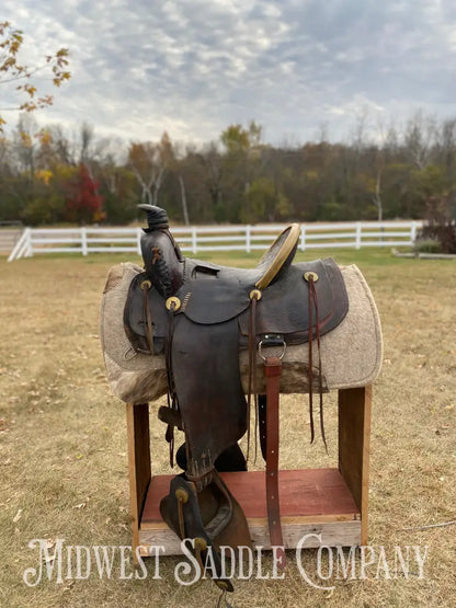 Antique Highback Western Saddle