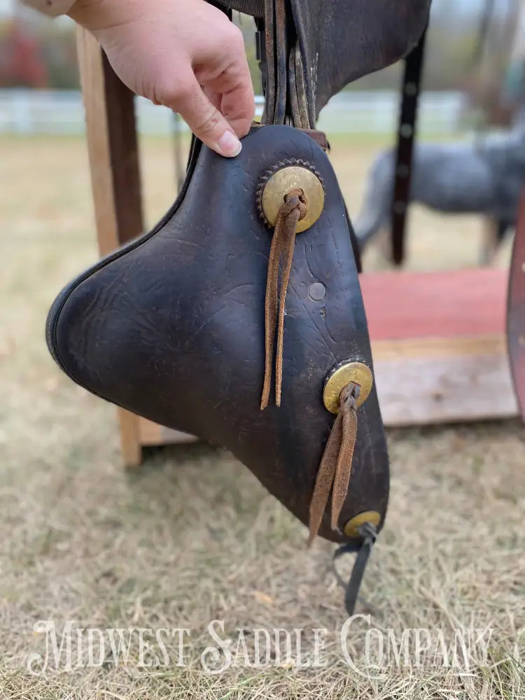 Antique Highback Western Saddle