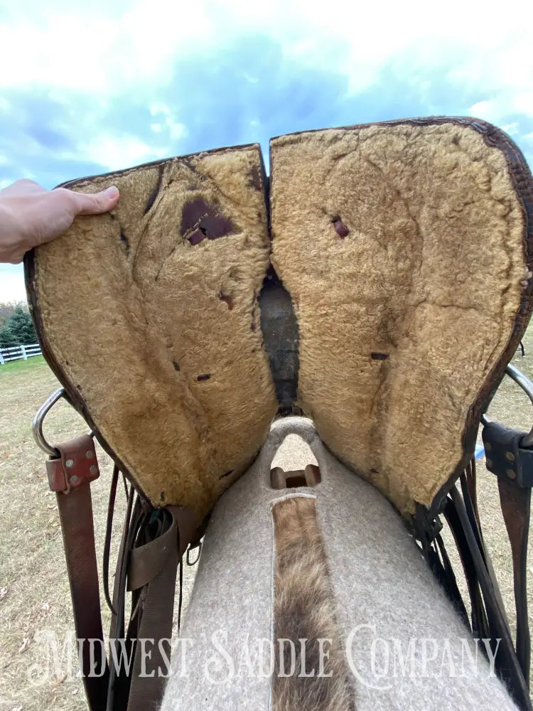 Antique Highback Western Saddle