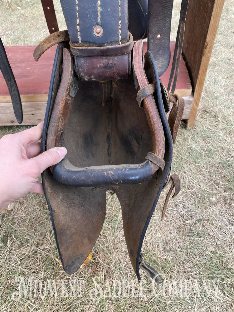 Antique Highback Western Saddle