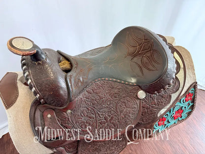 15” Circle Y Arabian Western Show Saddle with Round Skirt