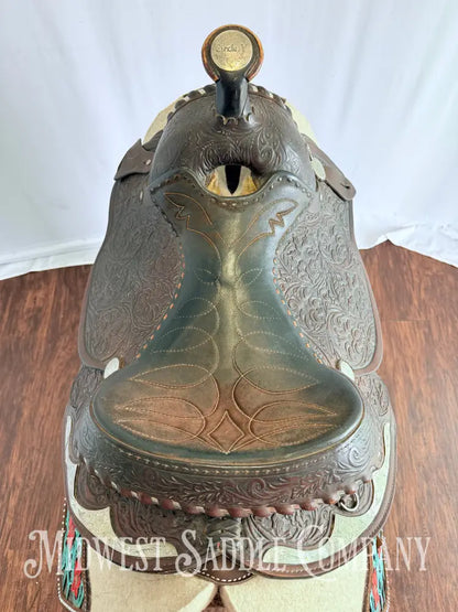 15” Circle Y Arabian Western Show Saddle with Round Skirt