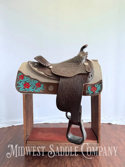 15” Circle Y Arabian Western Show Saddle with Round Skirt