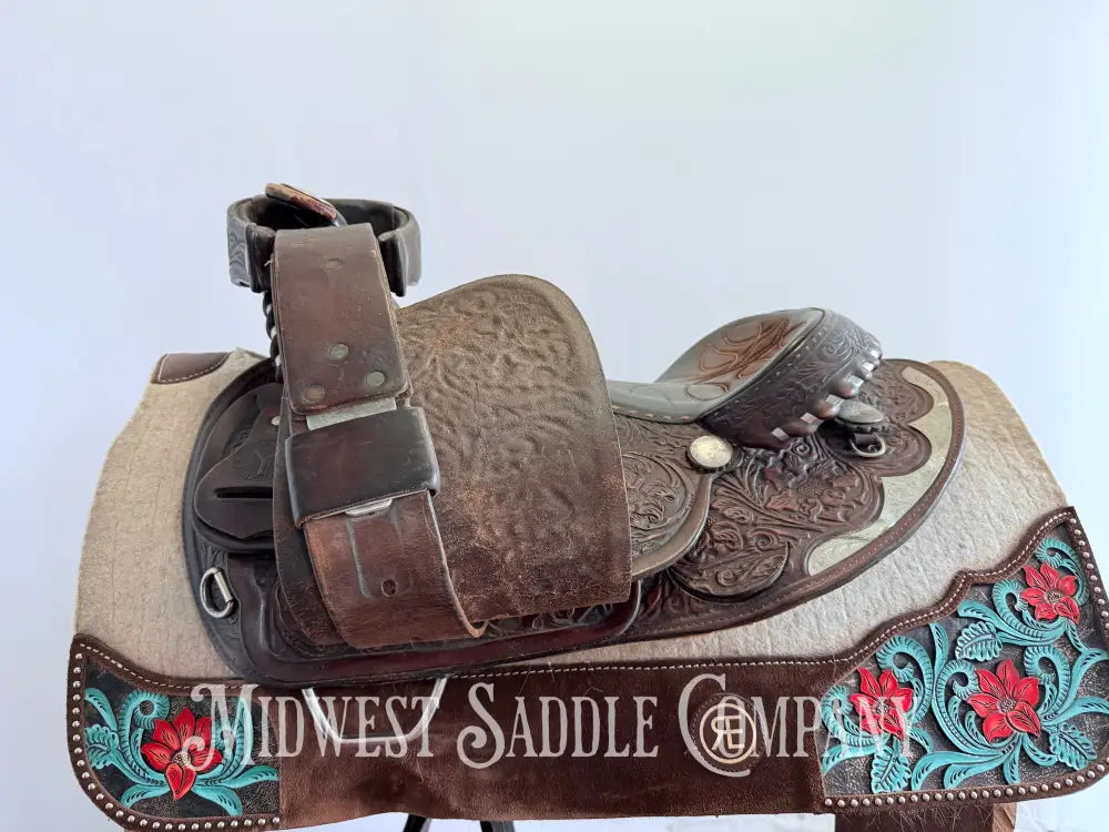 15” Circle Y Arabian Western Show Saddle with Round Skirt