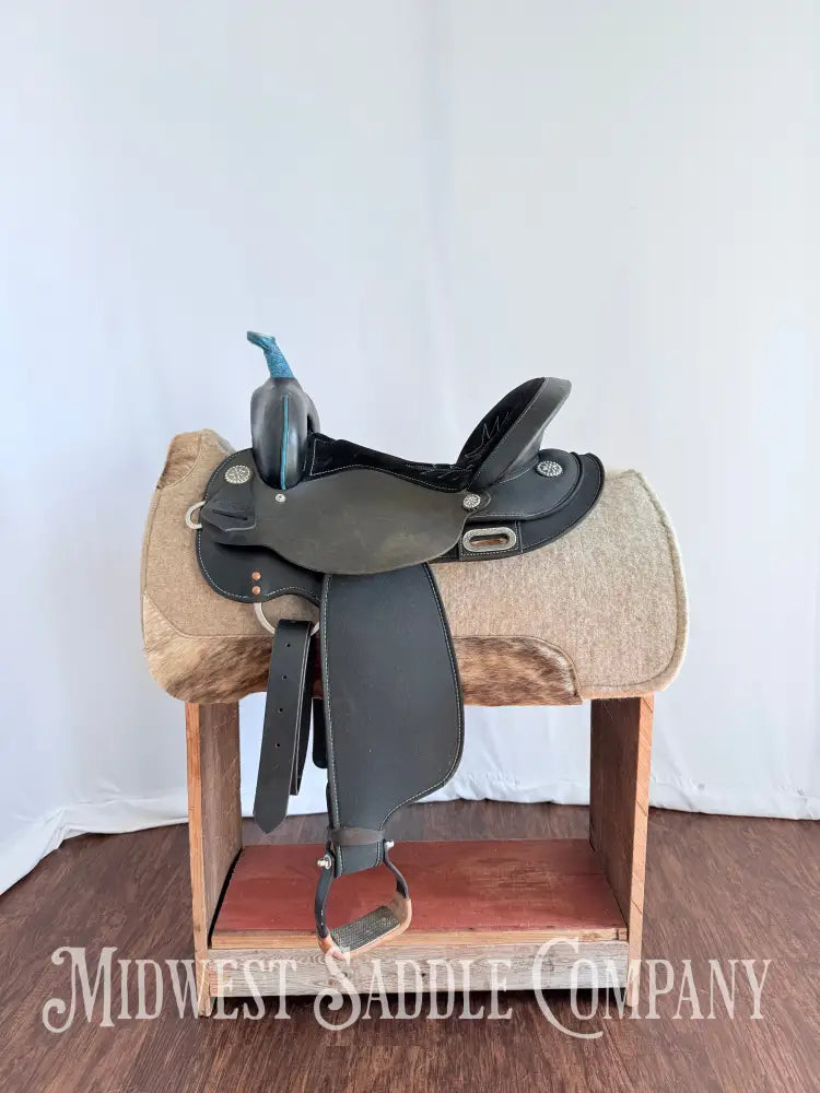 15” Circle Y High Horse Mercury Western Barrel Saddle Lightweight Synthetic Round Skirt Western Saddle