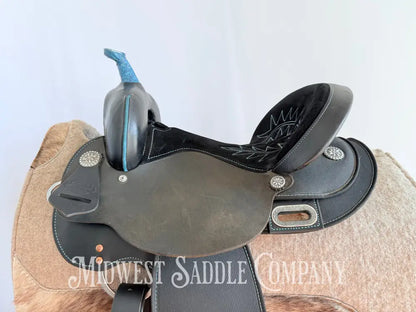 15” Circle Y High Horse Mercury Western Barrel Saddle Lightweight Synthetic Round Skirt Western Saddle