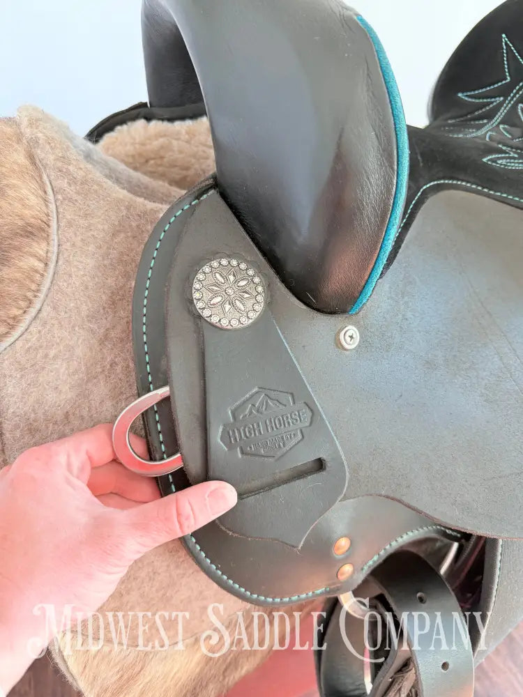 15” Circle Y High Horse Mercury Western Barrel Saddle Lightweight Synthetic Round Skirt Western Saddle