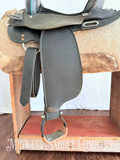 15” Circle Y High Horse Mercury Western Barrel Saddle Lightweight Synthetic Round Skirt Western Saddle