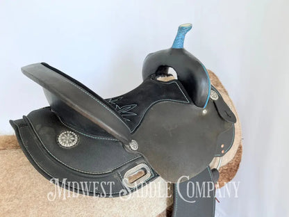 15” Circle Y High Horse Mercury Western Barrel Saddle Lightweight Synthetic Round Skirt Western Saddle