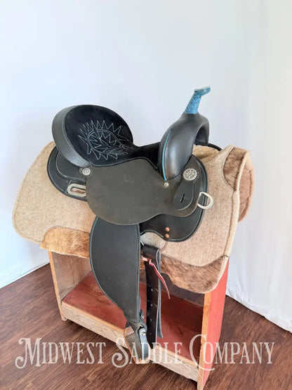 15” Circle Y High Horse Mercury Western Barrel Saddle Lightweight Synthetic Round Skirt Western Saddle