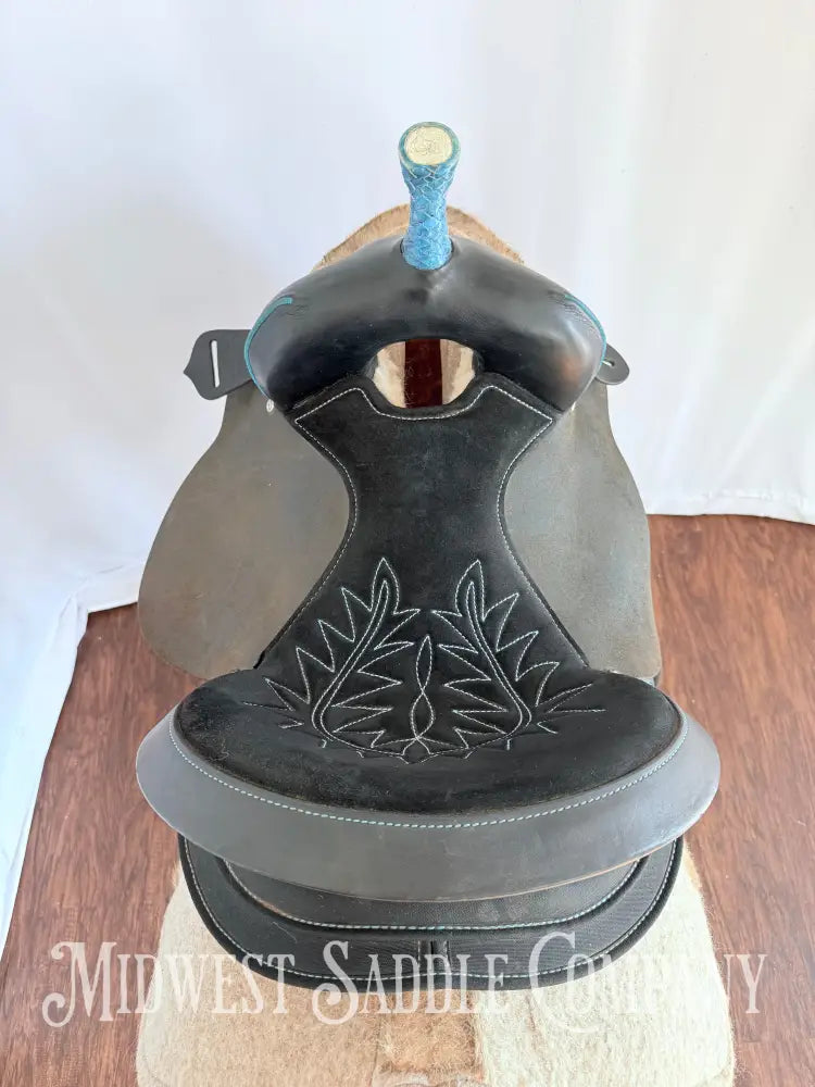 15” Circle Y High Horse Mercury Western Barrel Saddle Lightweight Synthetic Round Skirt Western Saddle