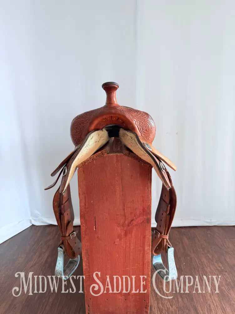 15” Circle Y Special Producer Western Barrel Saddle Rough Out Leather Regular Tree Western Saddle
