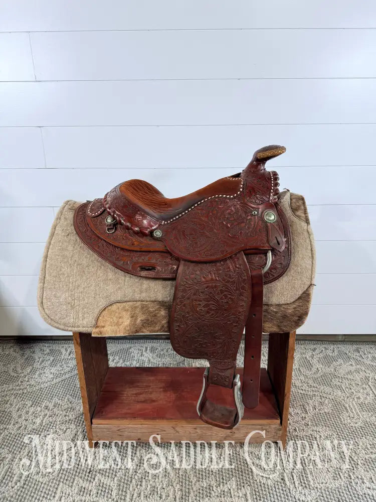 15’’ Circle Y Western Equitation Buckstitch Arabian Saddle 7’’ Gullet, - 15’’ / 7’’ - Western Saddle