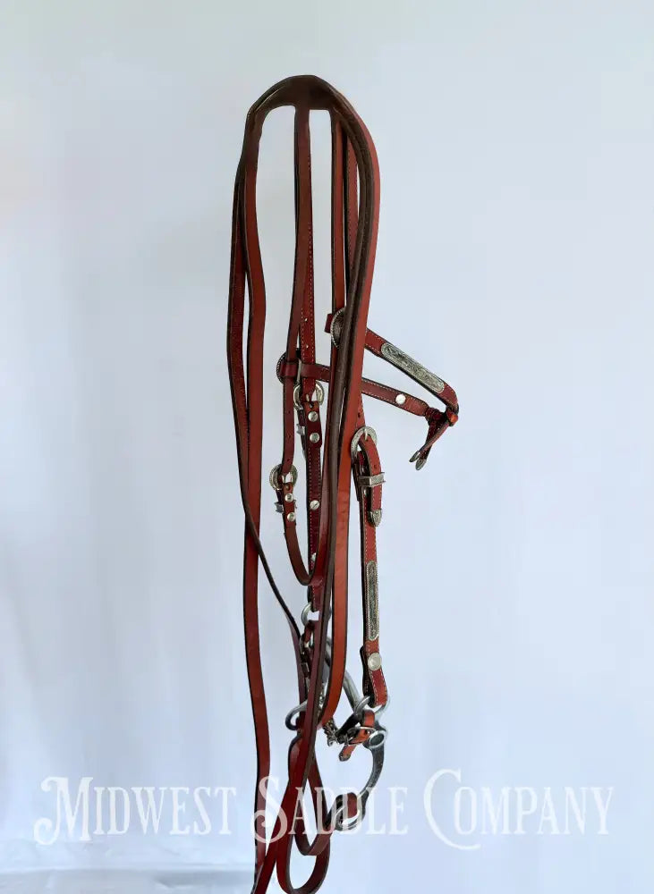15” Circle Y Western Pleasure Silver Show Saddle with Matching Bridles Reins Breast Collar Western Saddle