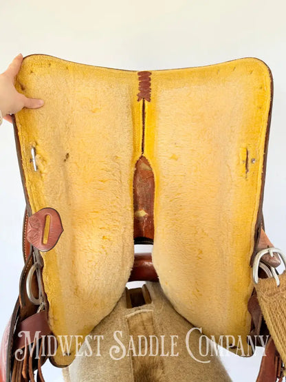 15” Circle Y Western Pleasure Silver Show Saddle with Matching Bridles Reins Breast Collar Western Saddle