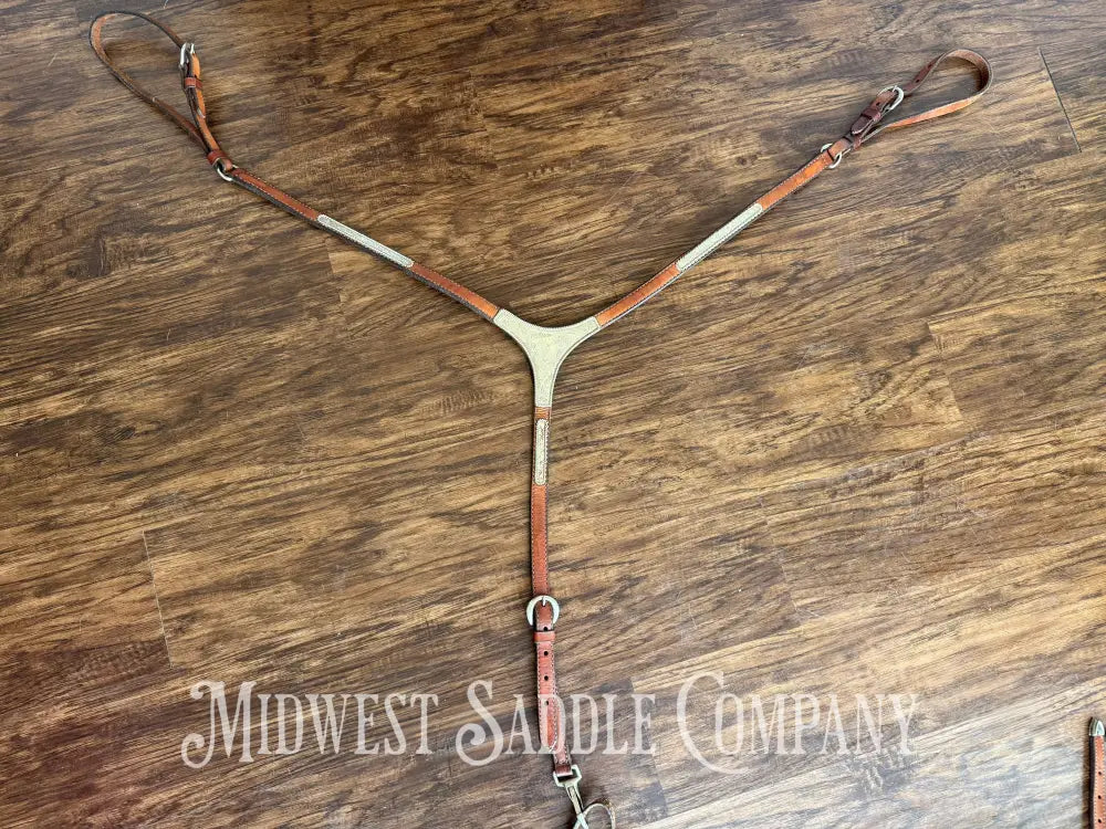 15” Circle Y Western Pleasure Silver Show Saddle with Matching Bridles Reins Breast Collar Western Saddle