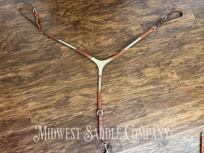 15” Circle Y Western Pleasure Silver Show Saddle with Matching Bridles Reins Breast Collar Western Saddle