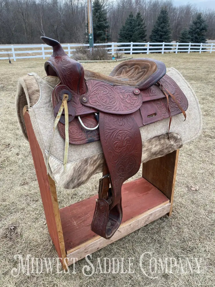 15” K & B Saddlery Western Trail Saddle - Made In Usa