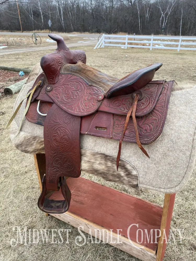 15” K & B Saddlery Western Trail Saddle - Made In Usa
