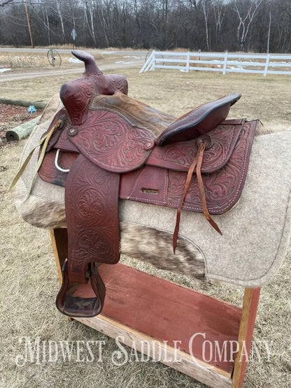 15” K & B Saddlery Western Trail Saddle - Made In Usa