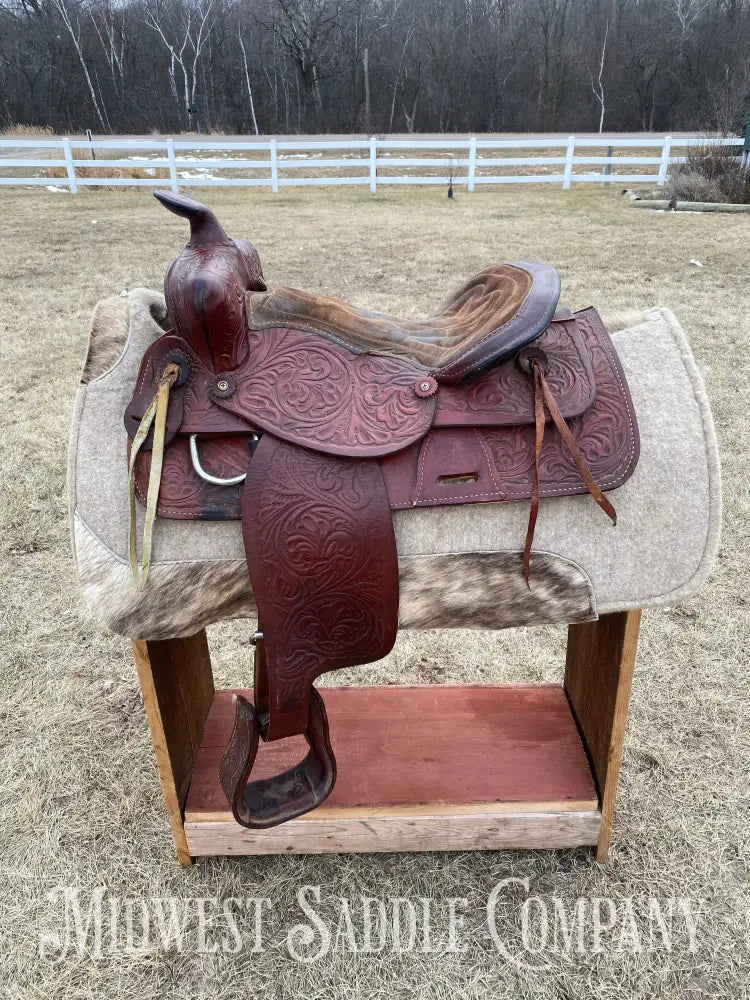 15” K & B Saddlery Western Trail Saddle - Made In Usa