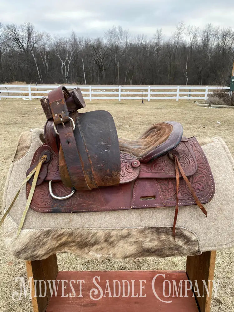 15” K & B Saddlery Western Trail Saddle - Made In Usa