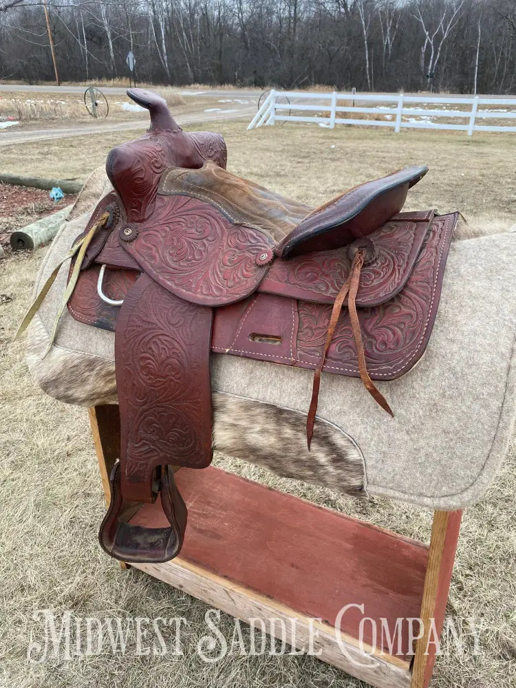 15” K & B Saddlery Western Trail Saddle - Made In Usa