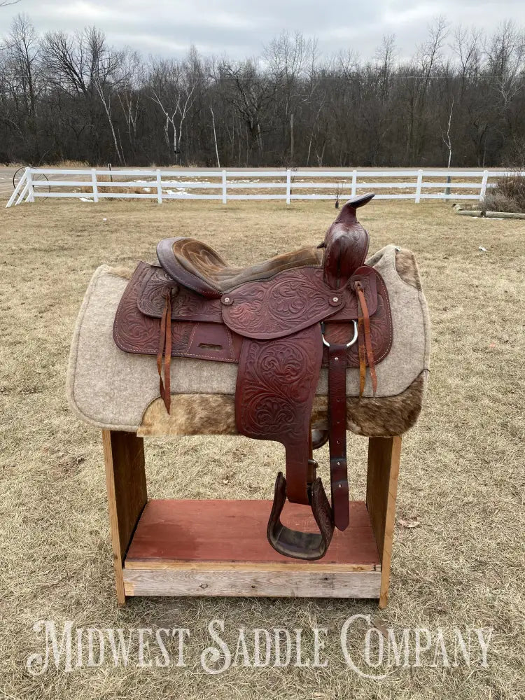 15” K & B Saddlery Western Trail Saddle - Made In Usa