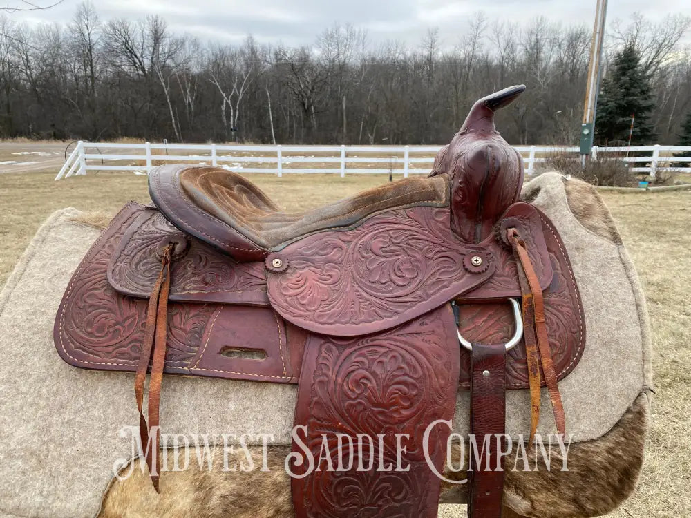 15” K & B Saddlery Western Trail Saddle - Made In Usa
