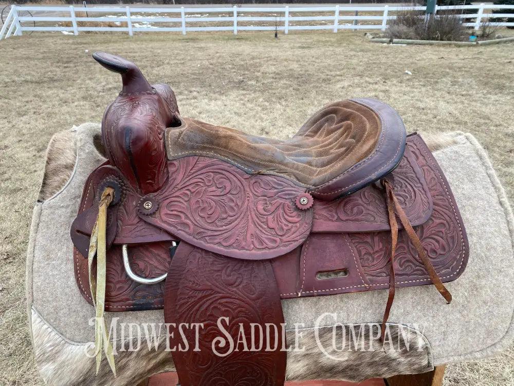 15” K & B Saddlery Western Trail Saddle - Made In Usa