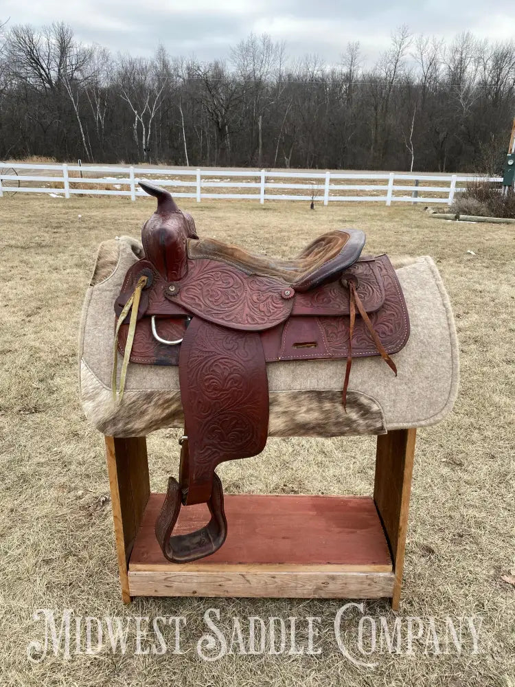 15” K & B Saddlery Western Trail Saddle - Made In Usa