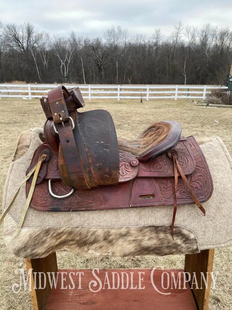15” K & B Saddlery Western Trail Saddle - Made In Usa