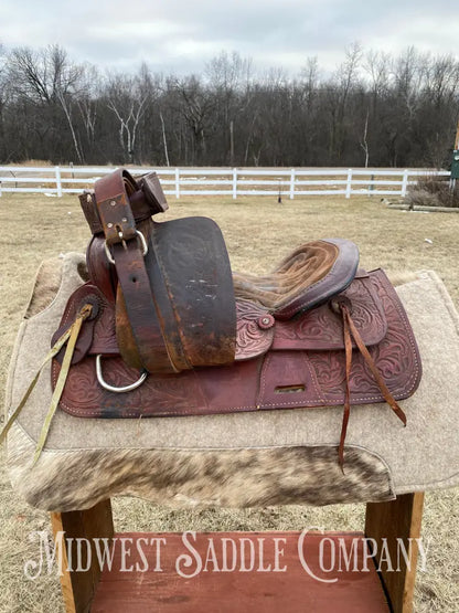 15” K & B Saddlery Western Trail Saddle - Made In Usa