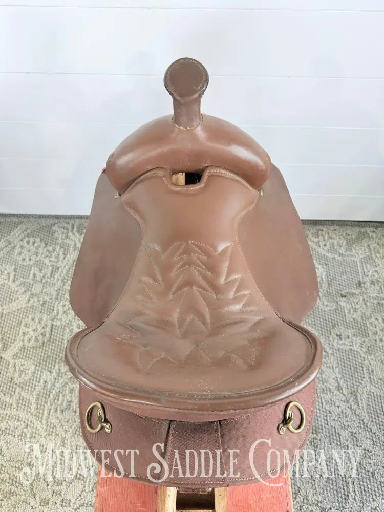 15” King Series Trekker Neutron Western Synthetic Endurance Saddle with Horn Brown - Endurance Saddle