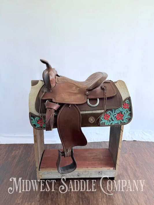 15” Royal Saddlery Western Leather Trail Saddle - Made in Minnesota