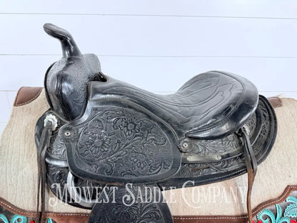 15” Simco Black Western Saddle Round Skirt - Western Saddle