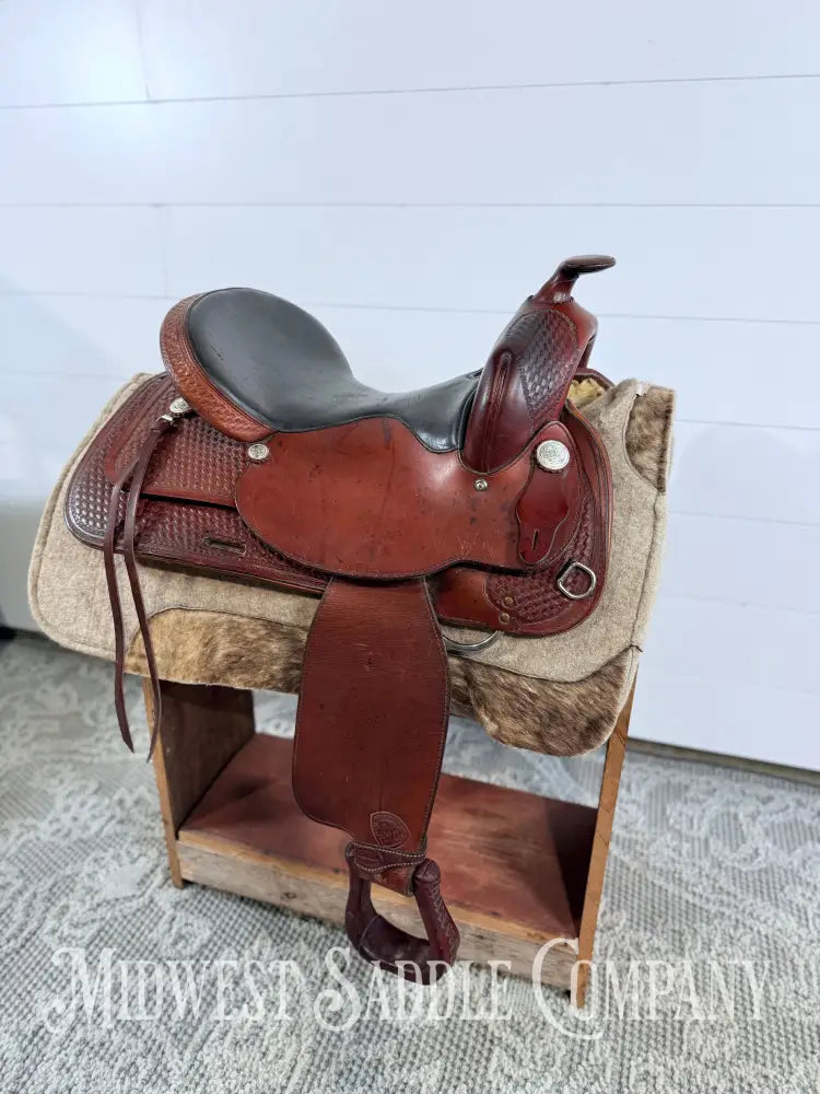 15” Tex Tan Flex Tree Western Trail Saddle 6” Gullet - Western Saddle