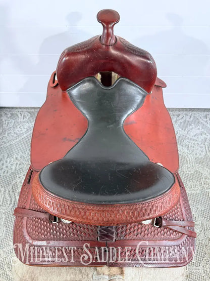 15” Tex Tan Flex Tree Western Trail Saddle 6” Gullet - Western Saddle
